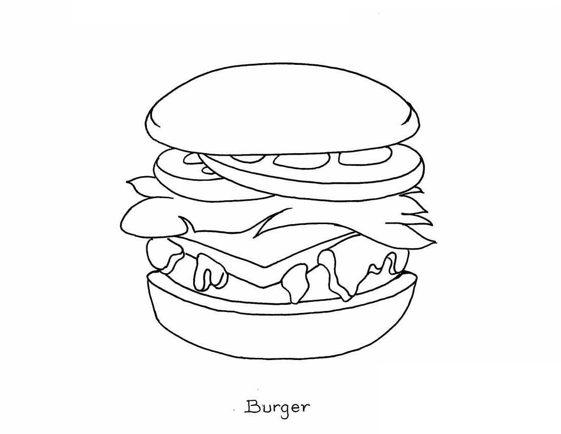 Junk Food Coloring Pages Image
