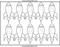 Outer Space Preschool Printable Worksheets Image