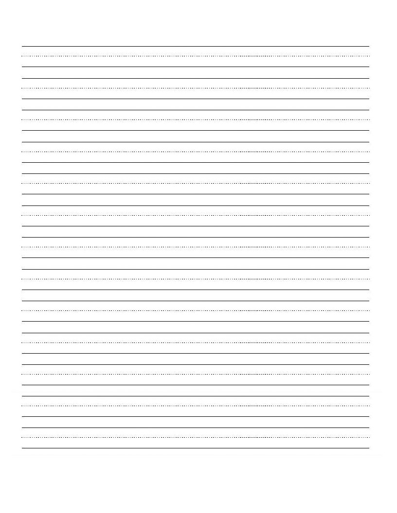 Printable Blank Writing Practice Worksheets Image