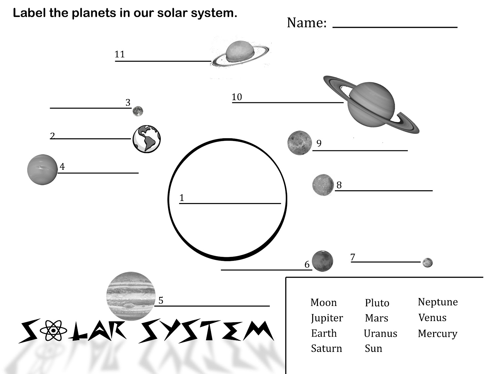 Solar System Worksheets Free Printables Image