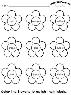 Spring Printables Color Worksheets Image