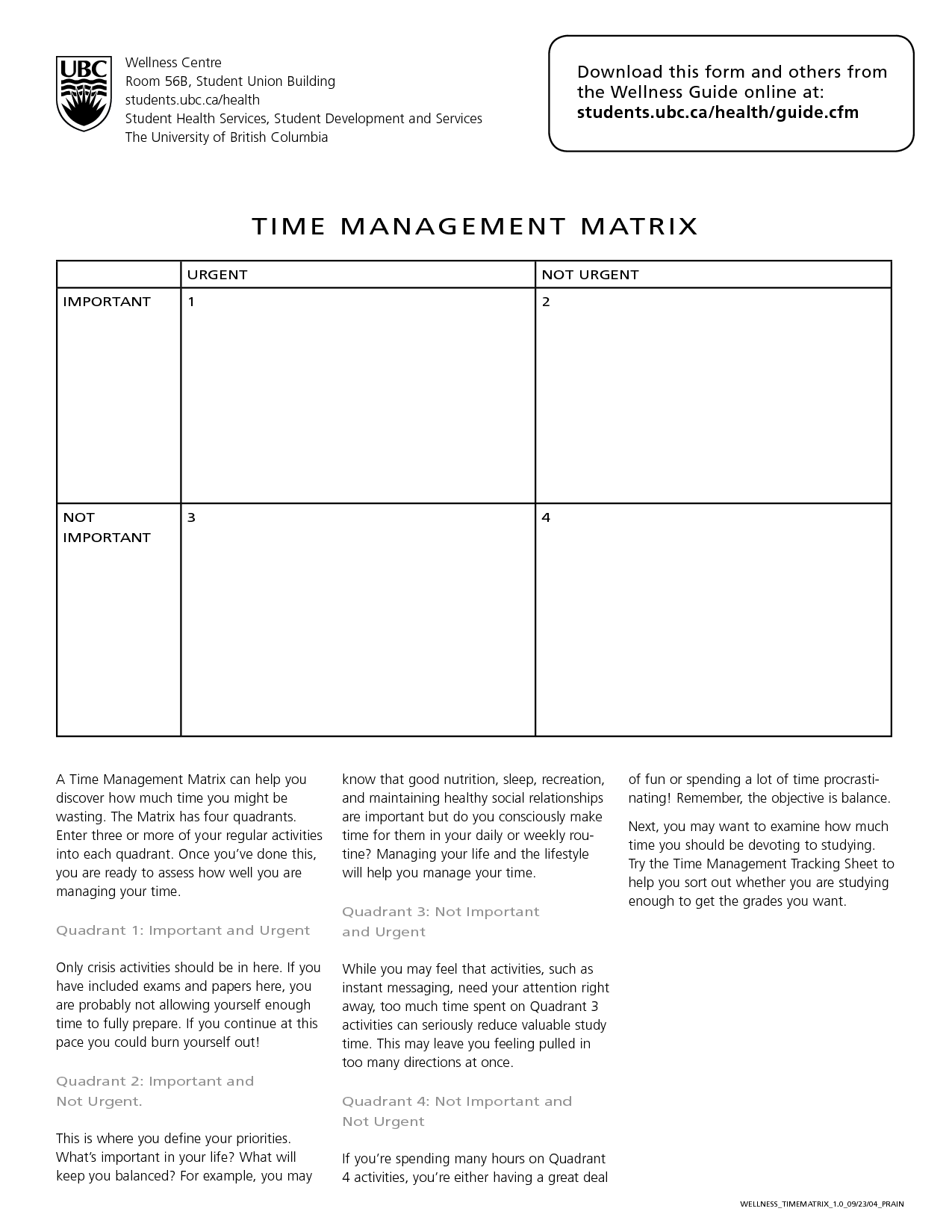 time management worksheet texas education agency