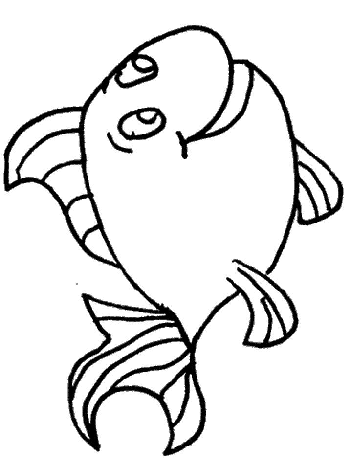 Fish Coloring Book Clip Art Image