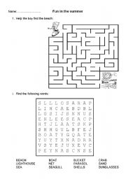 Fun English Activity Worksheets