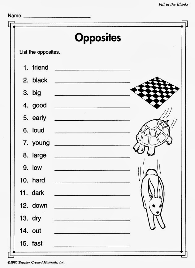 Kids English Worksheets Printable Image