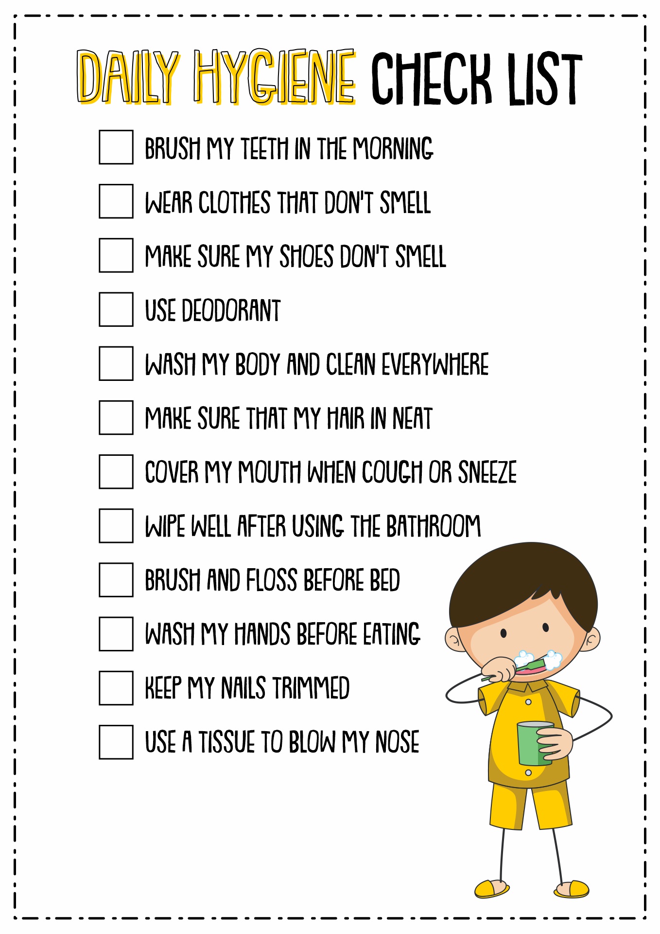 personal-hygiene-checklist-printable