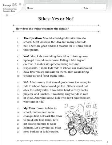 Persuasive Text Reading Passages