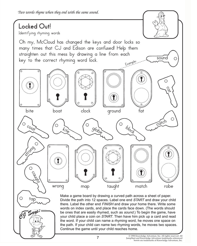 Rhyming Worksheets 2nd Grade