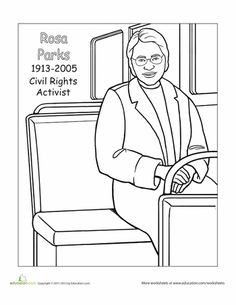 Rosa Parks Coloring Printables Image