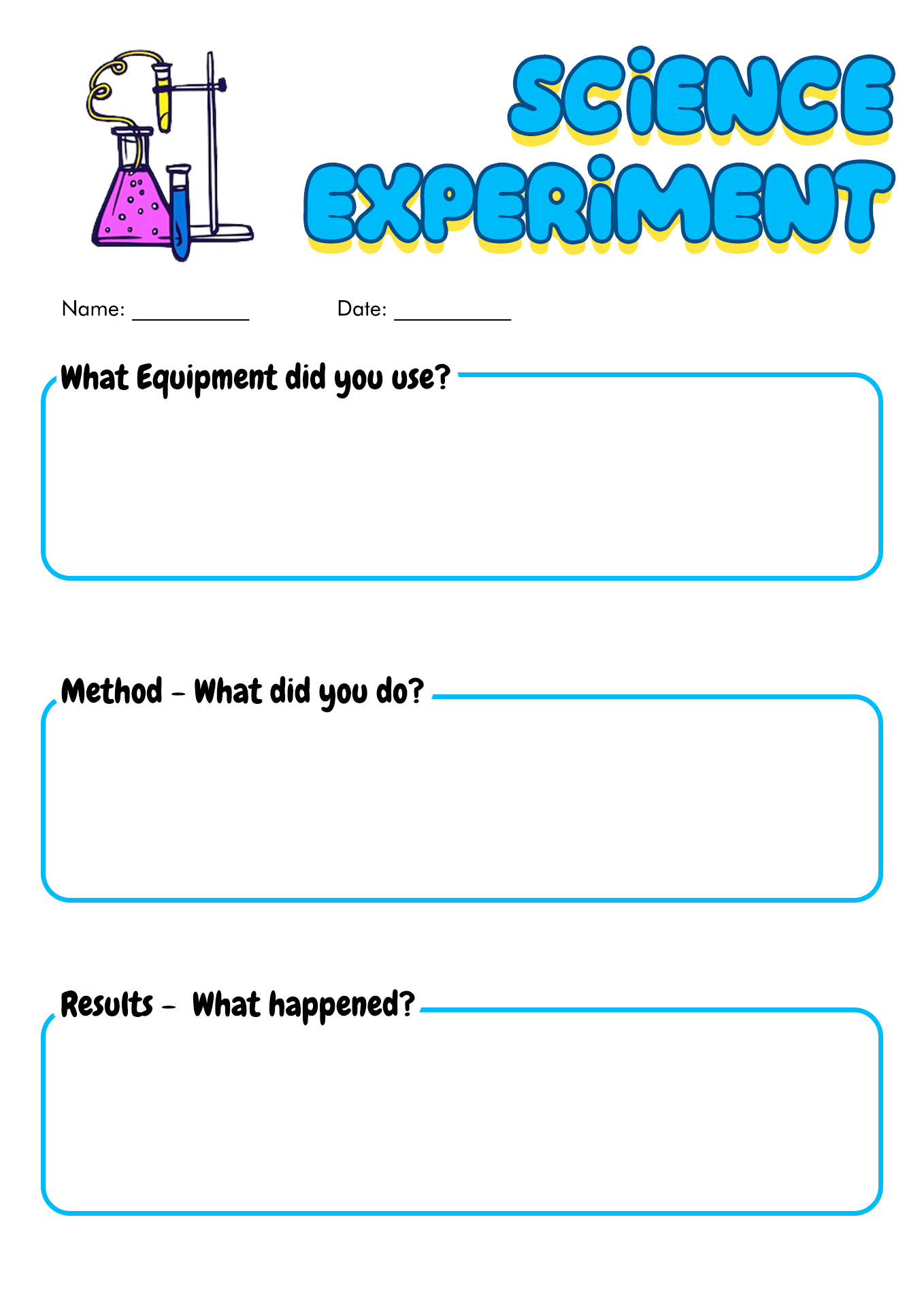 Science Experiment Write Up Template Image