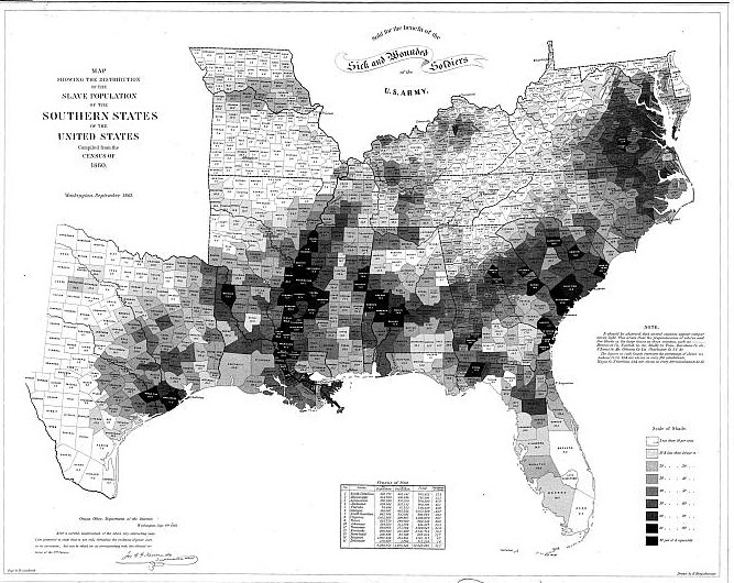 Slave Population 1860 Map
