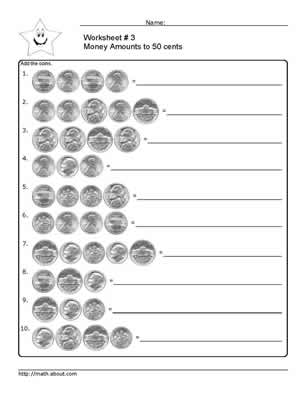 2nd Grade Math Worksheets Money