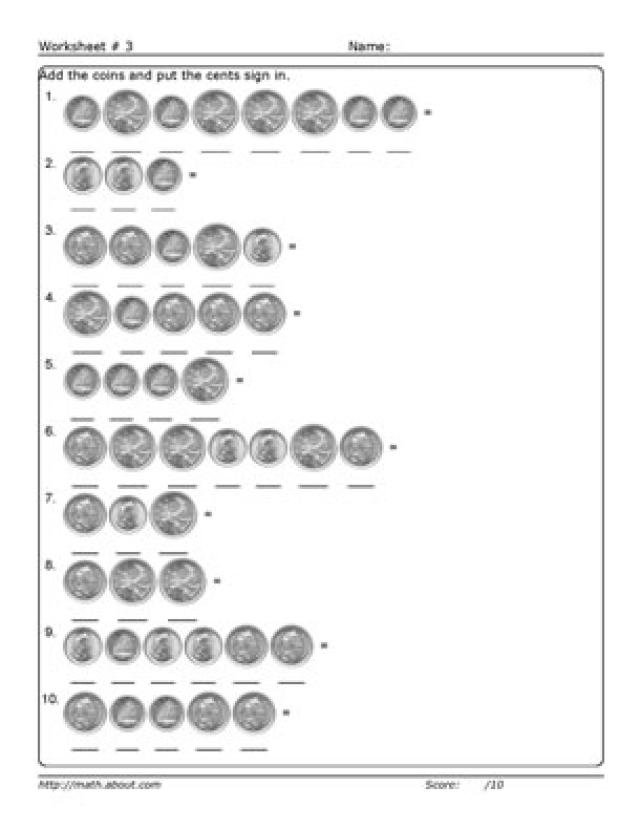 2nd Grade Money Math Worksheets Printable