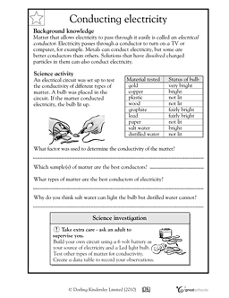 5th Grade Science Electricity Worksheets Image