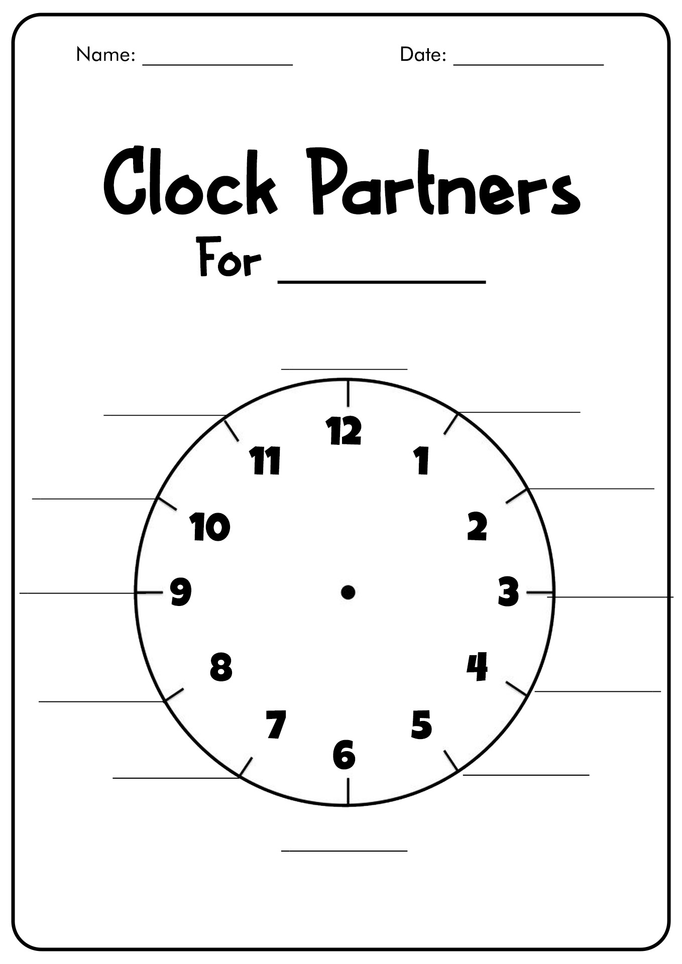 Clock Partners Worksheet