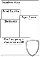 Create a Superhero Worksheet Image