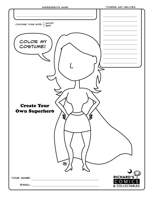Create Your Own Superhero Template Image