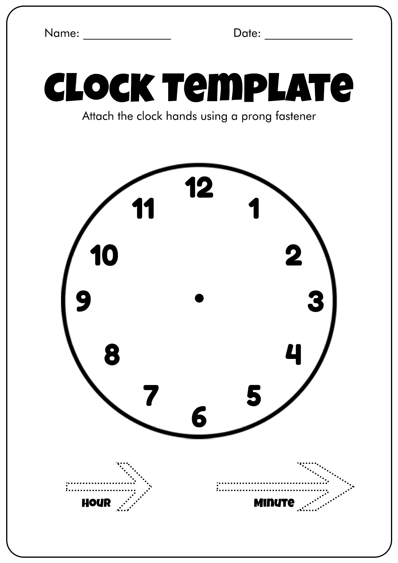 13 Clock Cut Out Worksheet Worksheeto