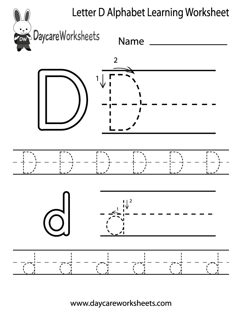 Template For Letter D