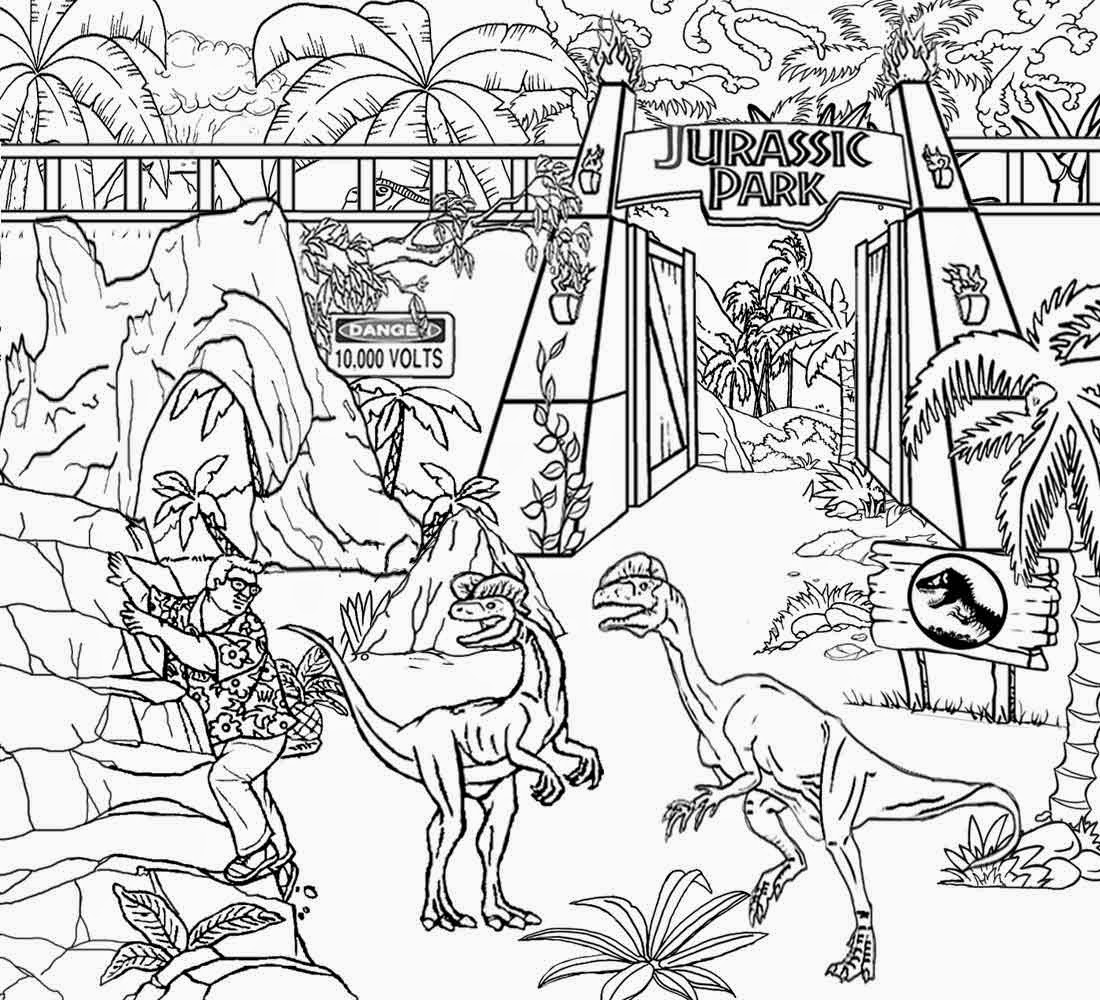 Jurassic World Dinosaurs Coloring Pages Printable Image