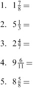 Mixed Numbers Improper Fractions Printables