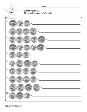 Money Counting Coins Worksheets 2nd Grade