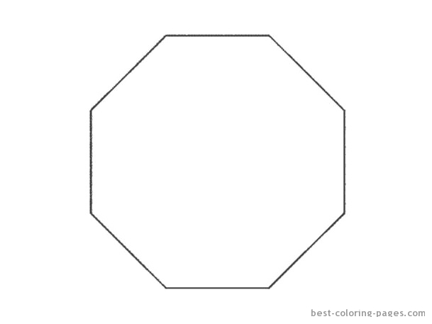 Octagon Preschool Coloring Pages