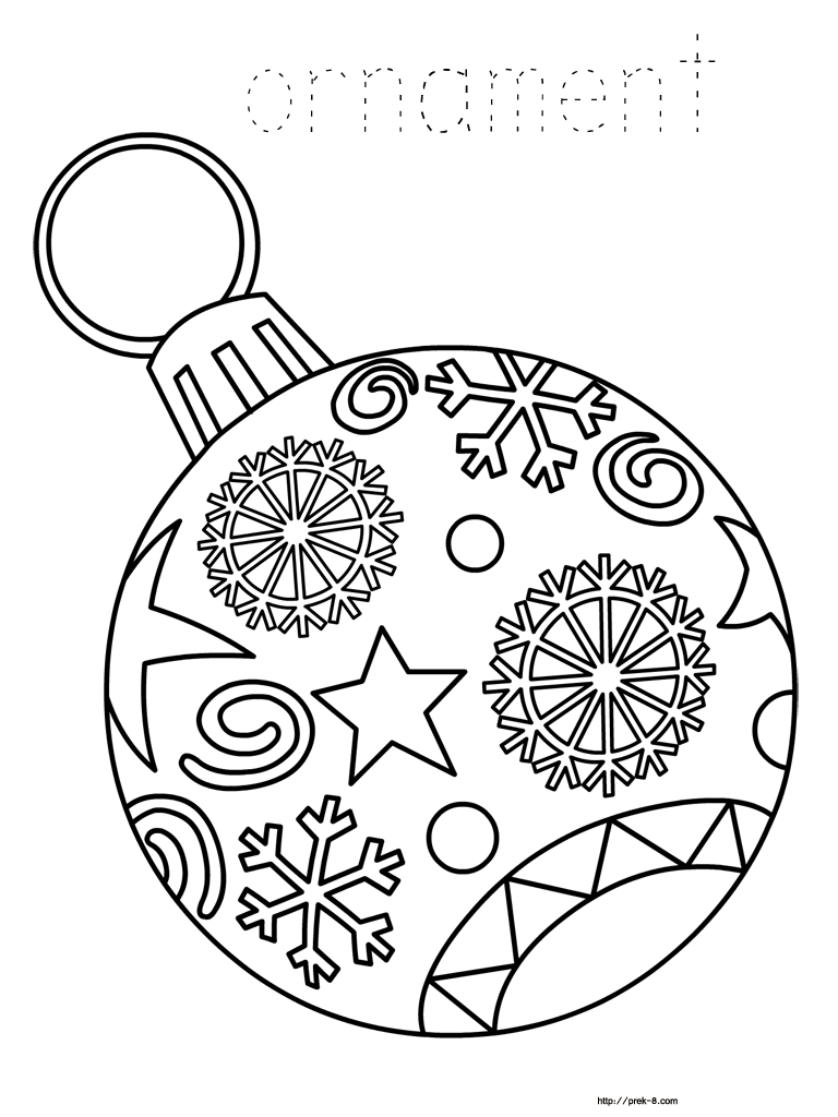 Printable Coloring Pages Christmas Ornaments Image