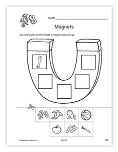 Magnet Science for Kindergarten Worksheets