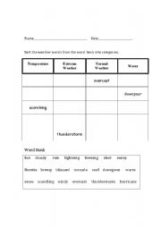 Word Sorting Worksheets Printable Image