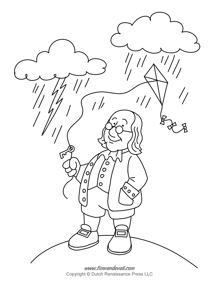 Benjamin Franklin Coloring Page