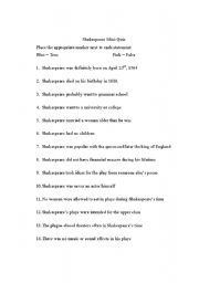 Biography William Shakespeare Worksheet Answers Image