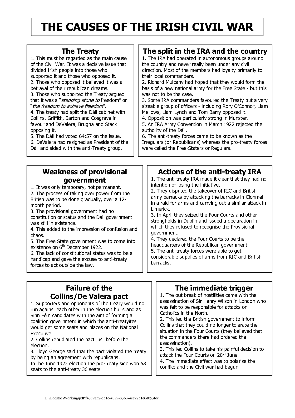 Causes Of The American Civil War Worksheet Answers