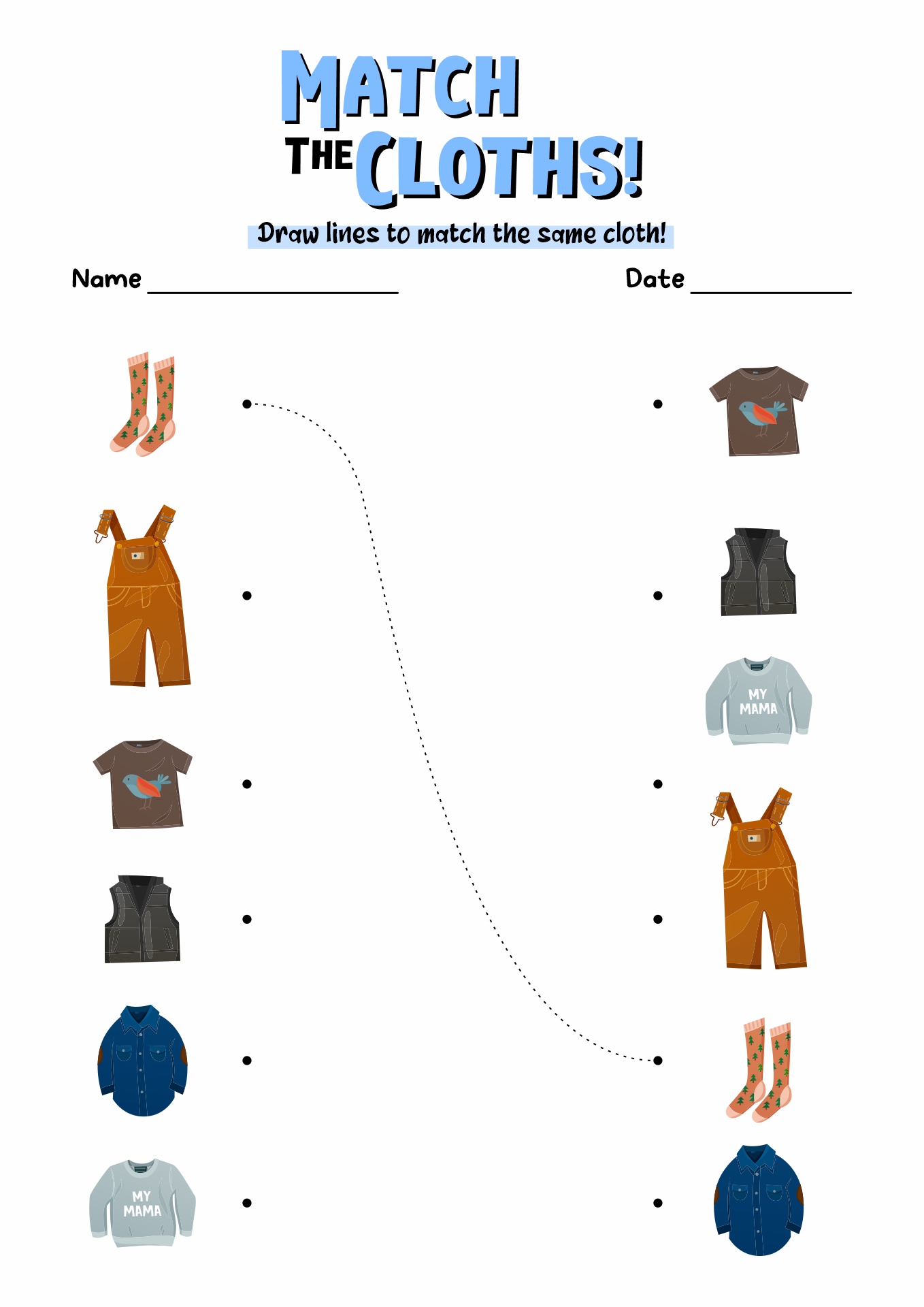 Clothes Printable Worksheets Image