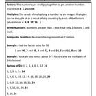 Common Core Math 4th Grade Factors and Multiples Image