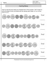 Counting Coins Worksheets