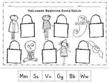 Free Halloween Cut and Paste Worksheets
