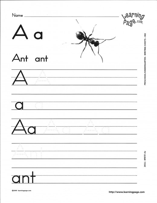 Free Kindergarten Letter Worksheets Image