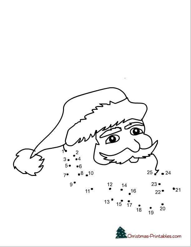 Free Printable Christmas Dot to Dot Image