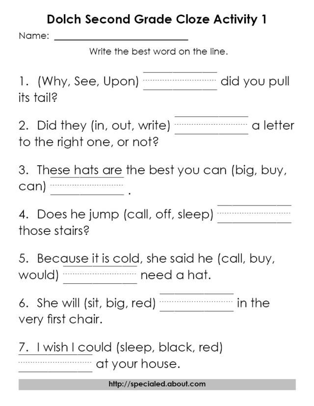 Free Printable Reading Worksheets 2nd Grade Image