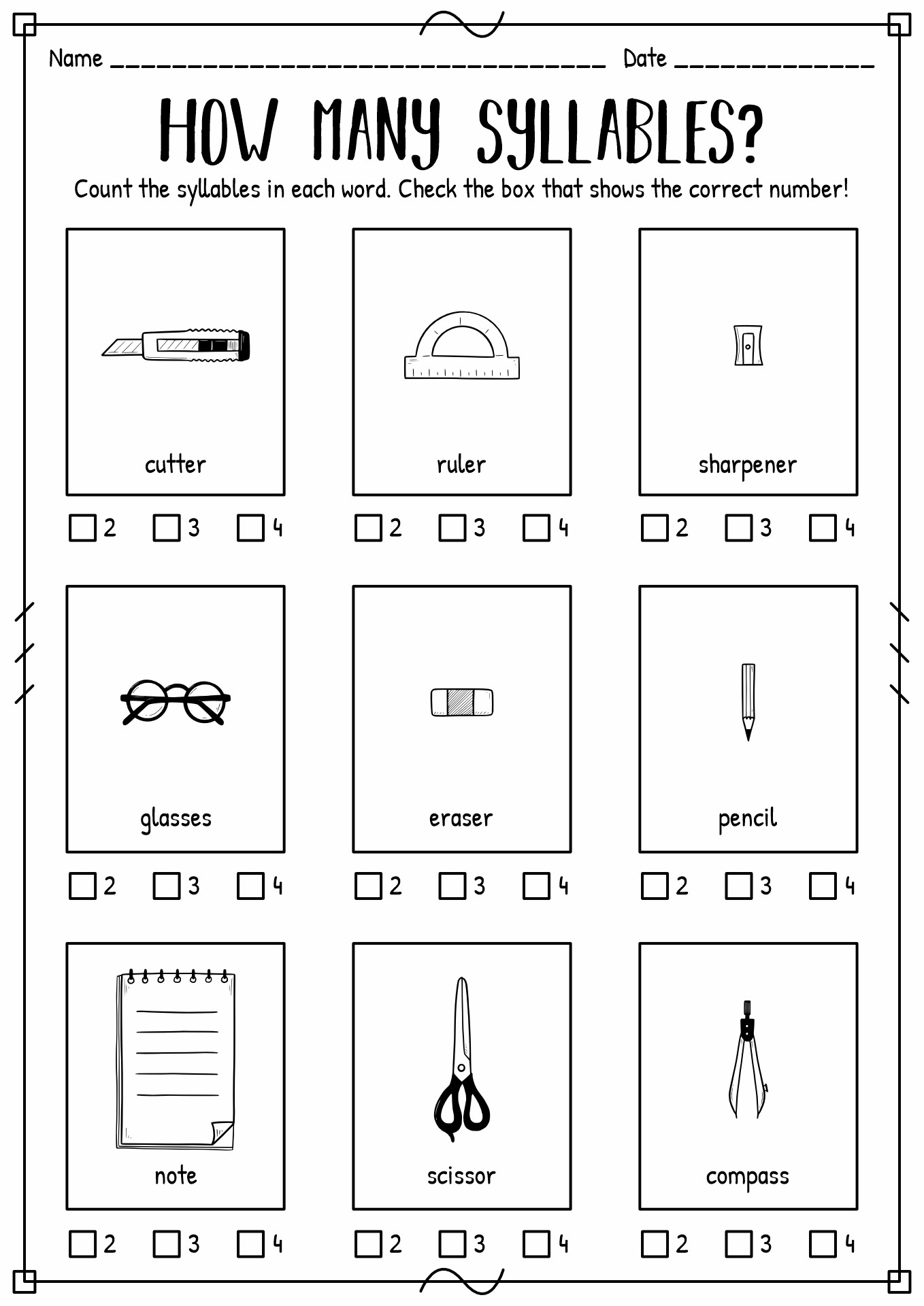 19 Print Syllable Worksheets Kindergarten Free PDF At Worksheeto
