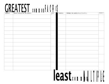 Least Common Multiple Worksheets 6th Grade
