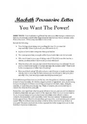 Macbeth Worksheets Printable Image