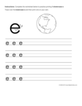 Printing Letter E Worksheet Image