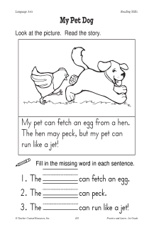 Reading Comprehension Worksheets Grade 1 Image