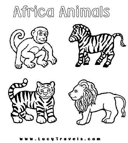 African Animals Coloring Pages Image