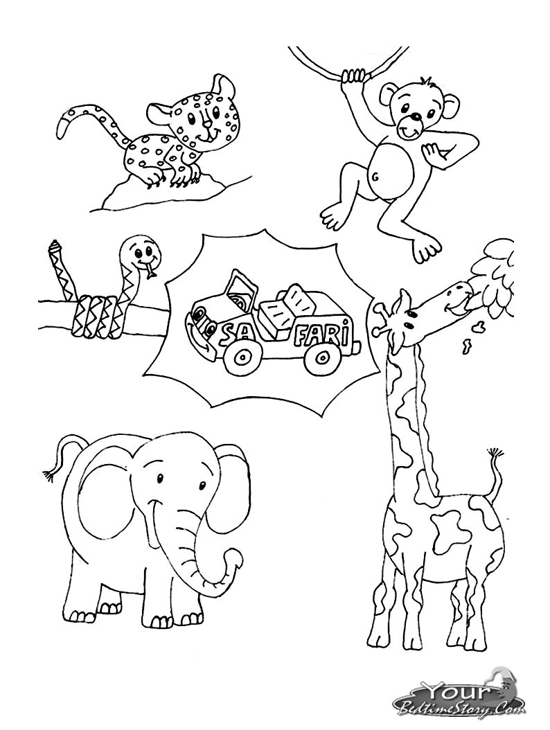 African Safari Coloring Pages Image