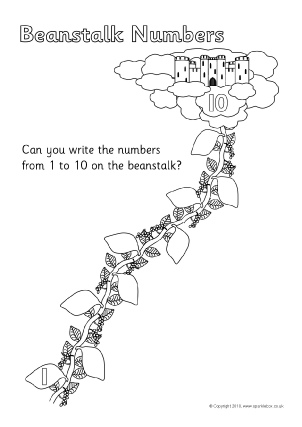 Beanstalk Number Worksheets Image
