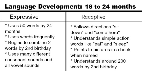 Expressive and Receptive Language Skills Chart