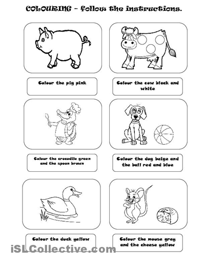 Following Directions Worksheets Kindergarten Image